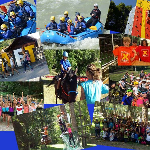 Rafting Val di Sole collage foto